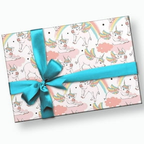 Rainbow Unicorn Pig Gift Wrap