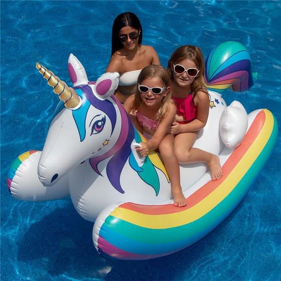 Rainbow Unicorn Rocker Swimming Pool Float