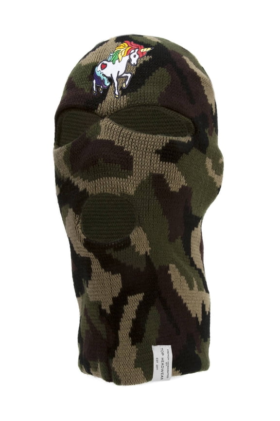 Rainbow Unicorn Ski 3 Hole Mask, Camouflage