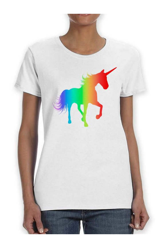 Rainbow Unicorn T-Shirt Women -SPIdeals Designs, Female Large