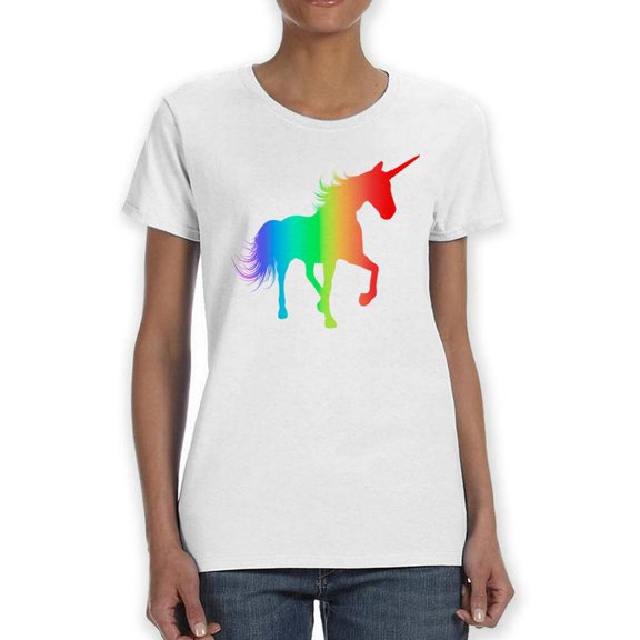 Rainbow Unicorn T-Shirt Women -SPIdeals Designs, Female x-Large