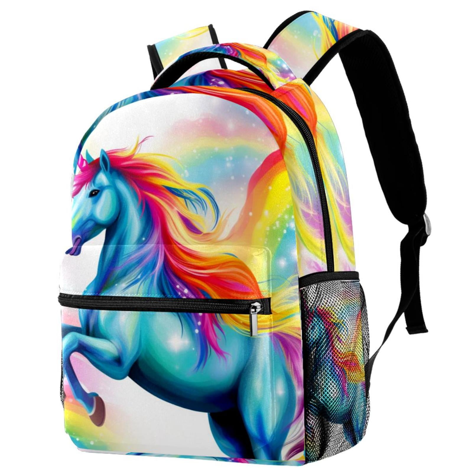 Rainbow Unicorn Casual School Backpack for Teen Girls Boys Bookbag for Men Women Walmart