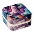 thumbnail image 1 of Rainbow Unicorn Travel Portable Square Necklace Holder with Earring Holder, Display Case - Travel Organizer for Rings, Earrings, Necklaces, Bracelets - Suitable for Girls and Women, 1 of 6