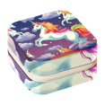 thumbnail image 1 of Rainbow Unicorn Travel Portable Square Necklace Organizer Jewelry Box Earring Holder for Girls and Women - Store Rings, Earrings, Necklaces, Bracelets, and More, 1 of 6