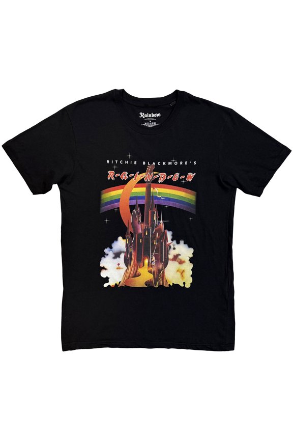 Rainbow Unisex T-Shirt: Rainbow Castle (Black)