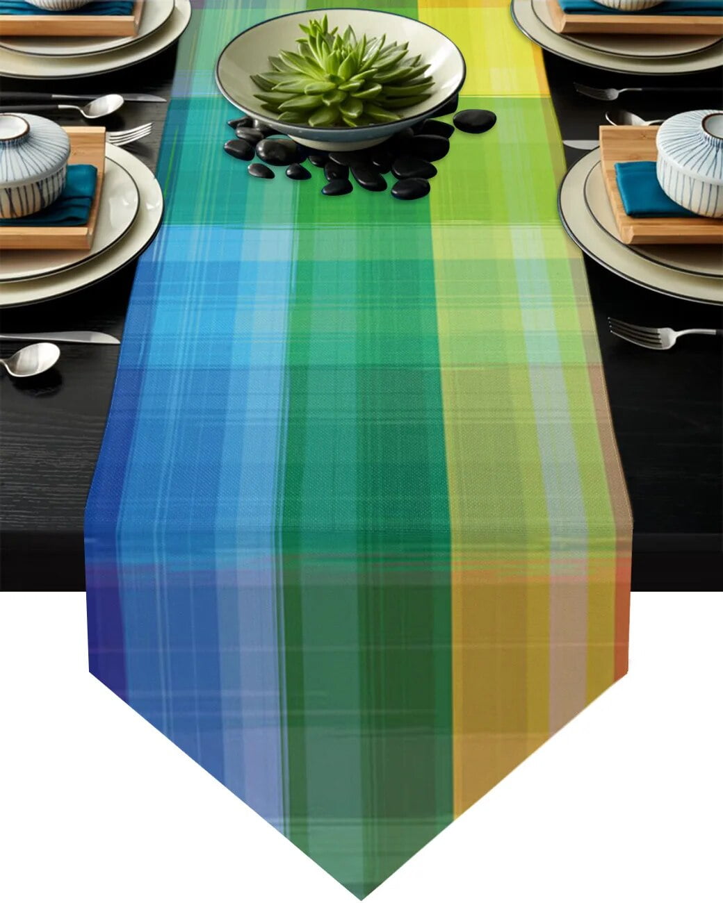 rainbow-vintage-wood-grain-table-runner-wedding-decoration-table-cover