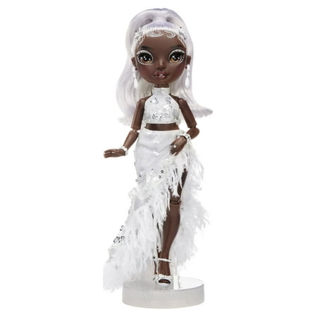 Rainbow Vision Rainbow High Rainbow Divas- Ayesha Sterling (Silver) Fashion Doll. 2 Designer Outfits to Mix & Match w/ Vanity Playset, Gift for Kids 6-12 Years & Collectors