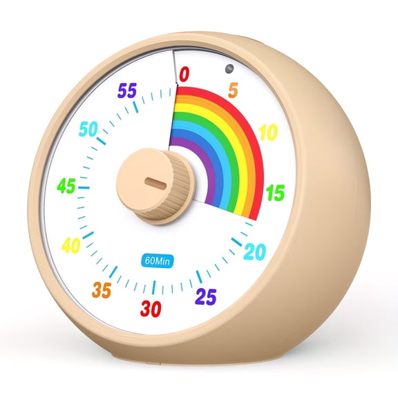 Rainbow Visual 60-Minute Countdown Timer Silent for Classroom Office Kitchen