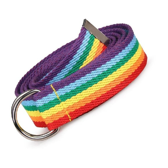 Rainbow Waist Belt for Jeans Dresses Women Waist Belt Chain Idol Costume Rainbow Woven Wide Belt Body Jewelry