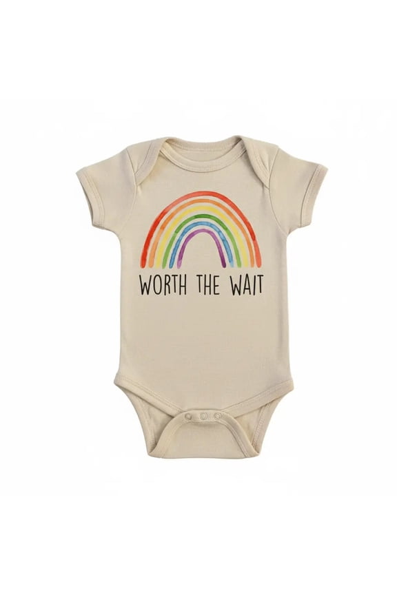 Rainbow Wait Newborn Baby Bodysuit