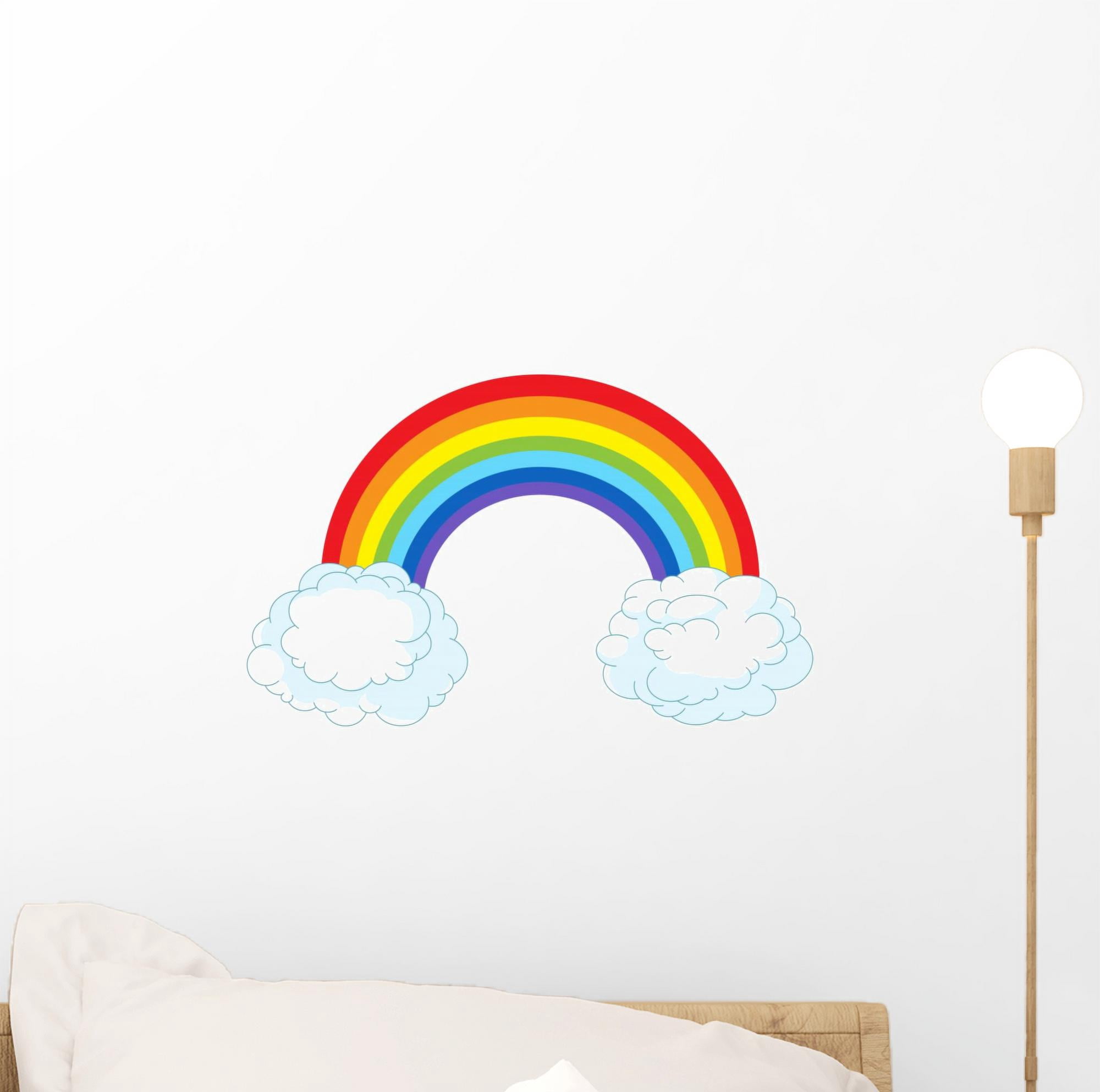 Rainbow Wall Decal Wallmonkeys Peel and Stick Decals for Girls (12 in W ...