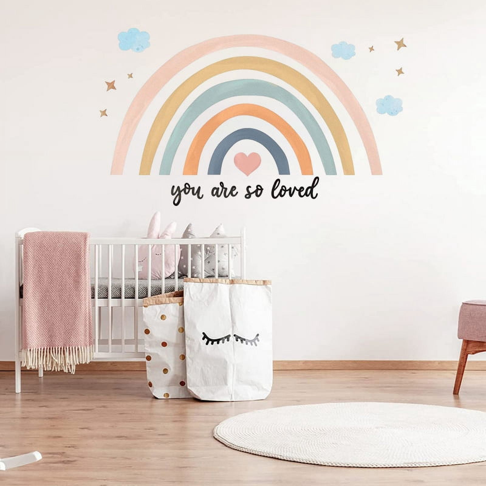 Decords Boho Rainbow Wall Decals – Peel & Stick, 54x35 Inches, Made In Europe, Removable, 2-Year Warranty, Nursery & Kids Room - View #2