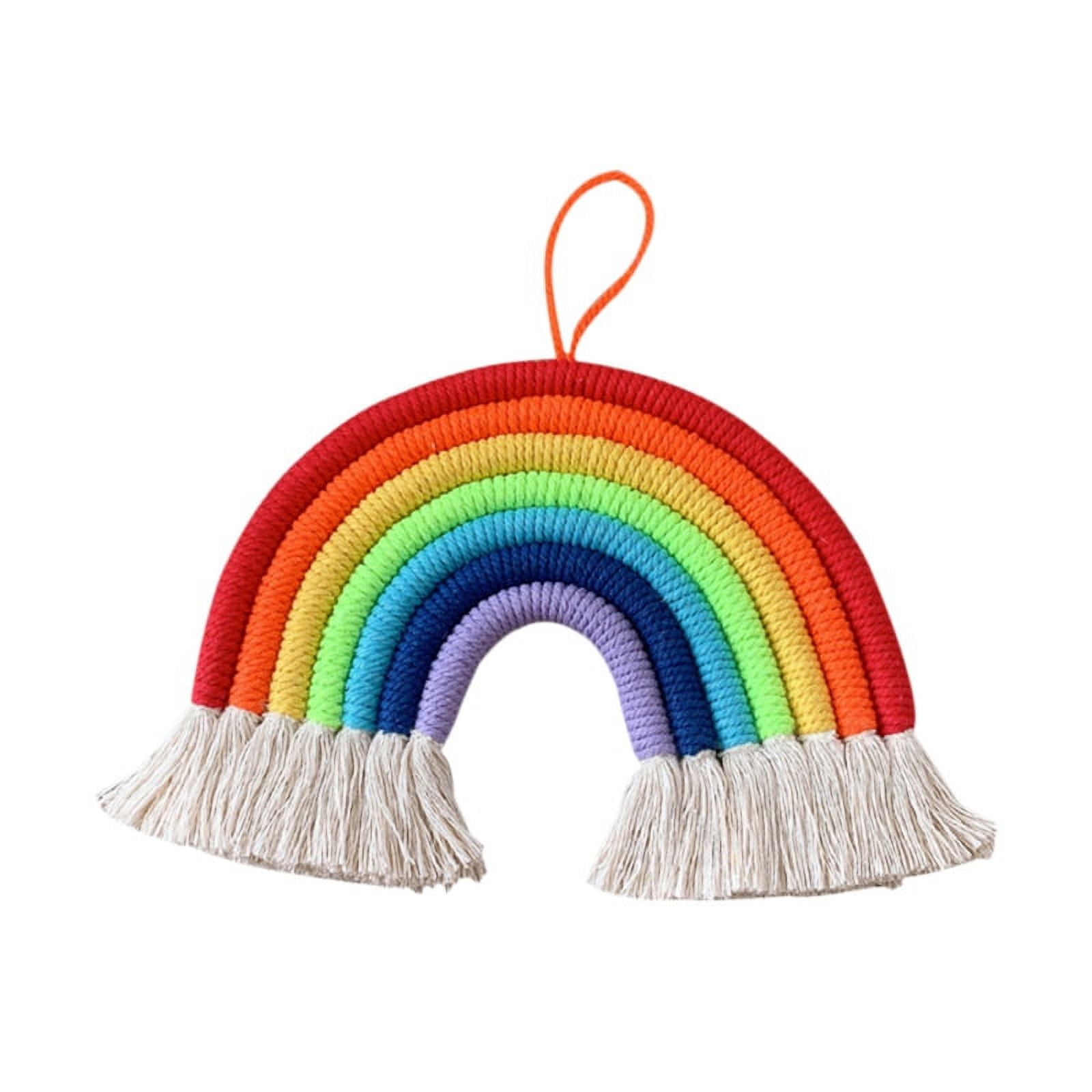 Rainbow Wall Decor Macrame Wall Hanging Girl Room Boho Kids Nursery