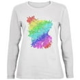 thumbnail image 1 of Rainbow Watercolor Easter Bunny Ladies' Relaxed Jersey Long-Sleeve Tee White X-LG, 1 of 1