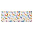 thumbnail image 1 of Rainbow Watercolor Feather Pattern Kitchen Rug Mat,Kitchen Runner Rugs Non Skid Washable,Decorative Kitchen Floor Mats for Kitchen,Sink,Laundry,17"x47.2", 1 of 7