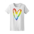 thumbnail image 1 of Rainbow Watercolor Heart  T-Shirt Men -Image by Shutterstock, Male 3X-Large, 1 of 2