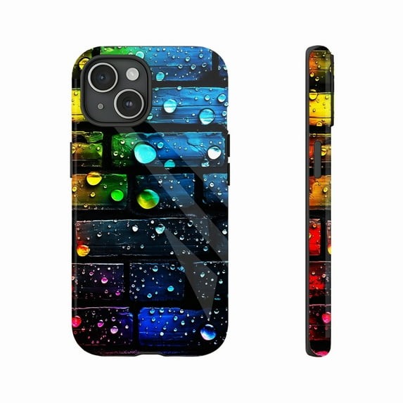 Rainbow Waterdrop iPhone Case for Art Lovers Any Occasion Compatible with iPhone 11/12/13/14/15/16 (Pro Max/Plus)