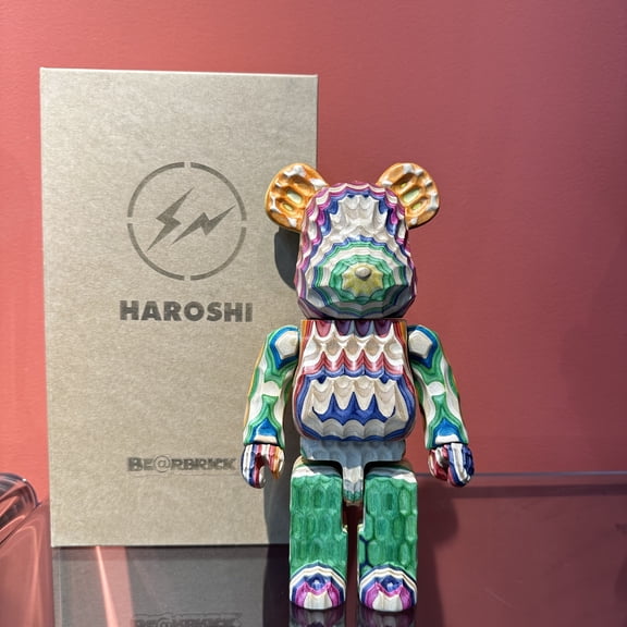 Rainbow Wave Bear Fragment Design HAROSHI11 Inch Height Vertical 400% Carved Wood Figure