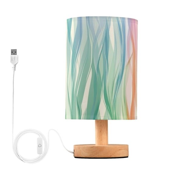 Rainbow Wave Lines Table Lamp with USB Port LED Warm Light Lamp Night Light Home Decor
