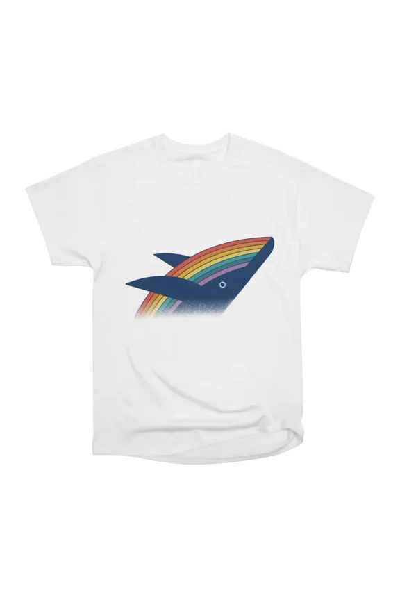 Rainbow Whale T-Shirt Tee Gift For Him Merch For Her Apparel For Friend