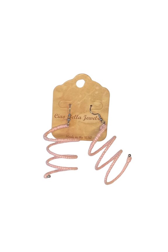 Rainbow Whirlwind Corkscrew Dangle Earrings