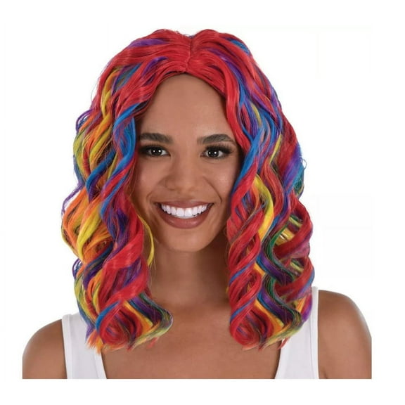 Rainbow Wig - Body Wave - Shoulder Length - Costume Accessory - One Size