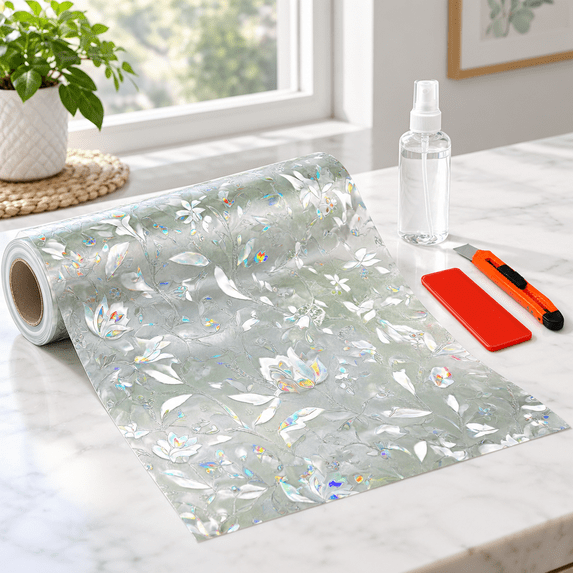 Rainbow Window Film Decorative Stained Gltint For Home 3d Decals Clings ...