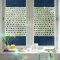 Navy Blue Block R Rainbow Window Privacy Film, Modern Polka Dot Navy Blue Block Static ...