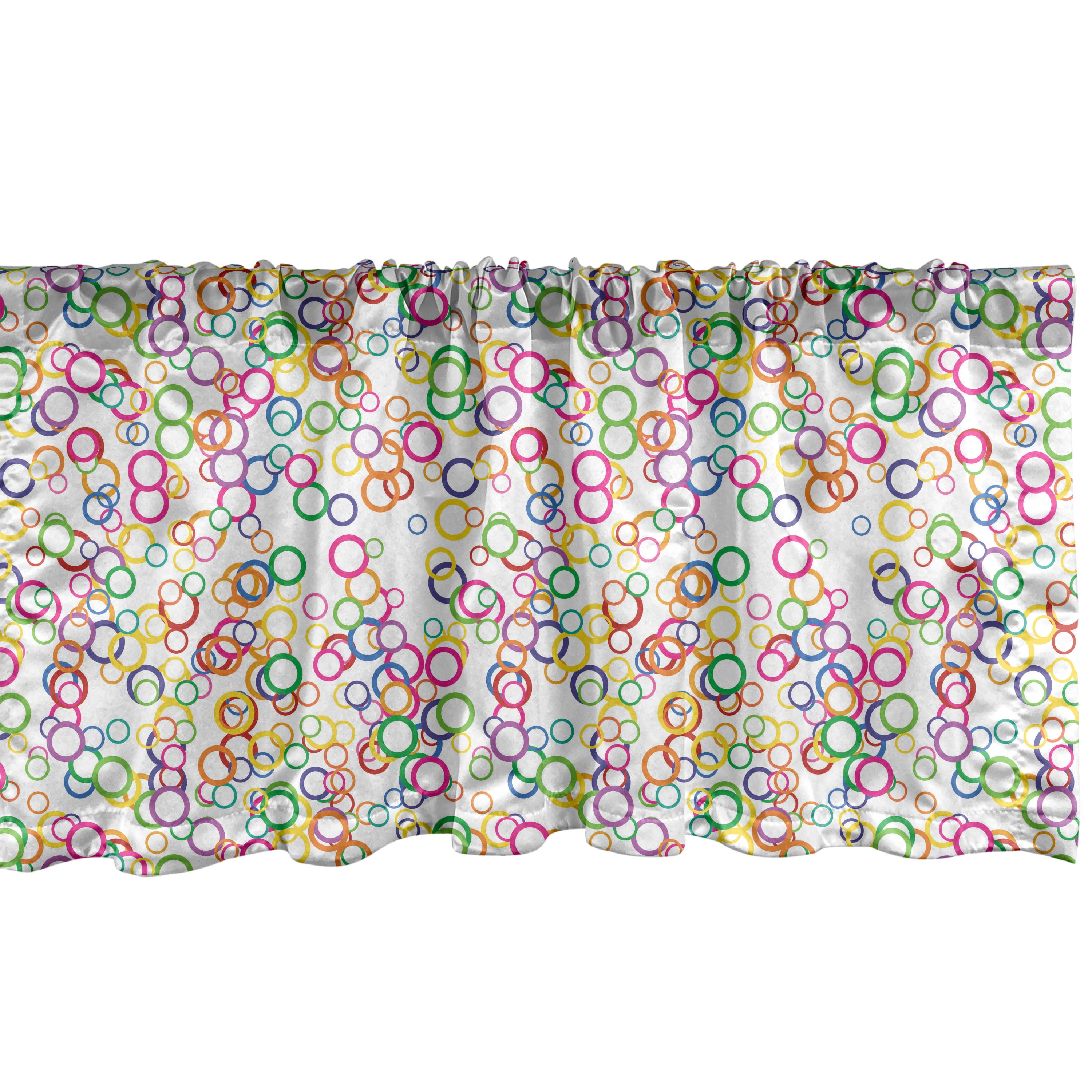 Rainbow Window Valance Pack of 2, Circles Rainbow Party Gatherings