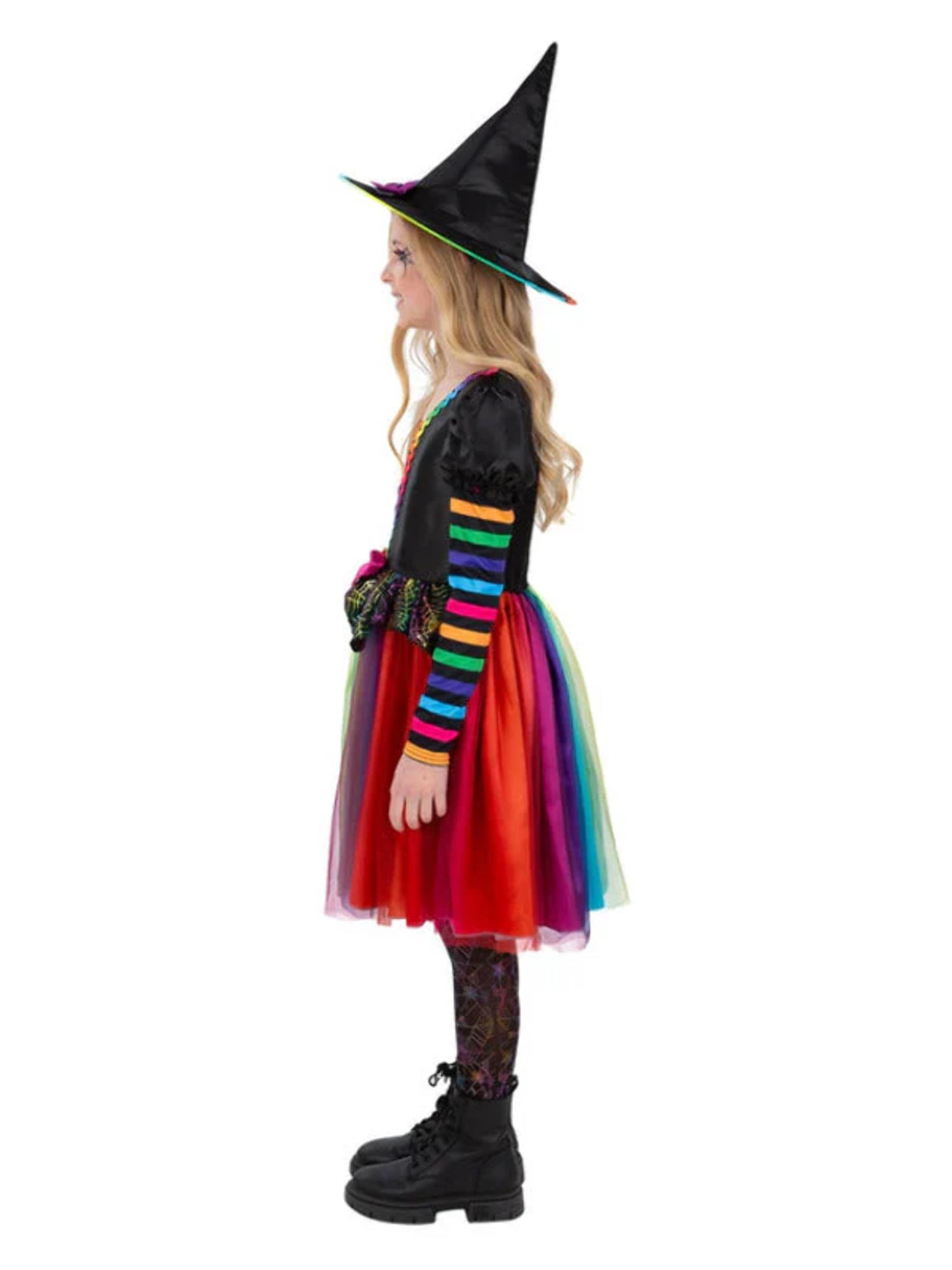 Rainbow Web Witch Costume main image 1