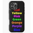 thumbnail image 1 of Rainbow Words Colorful Text Art M4895 Phone Case for iPhone 17 16 15 14 13 12 11 Pro Max, 1 of 2