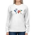 thumbnail image 1 of Rainbow World Sweatshirt Women -Grace Popp Designs, Female Small, 1 of 4