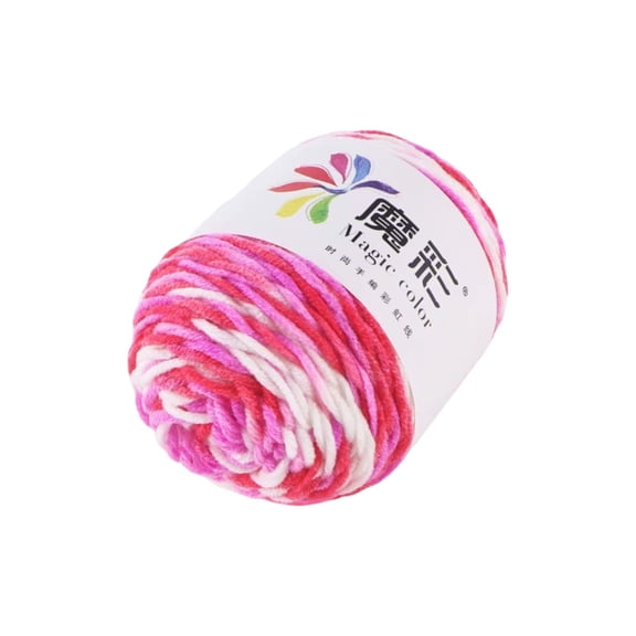Rainbow Yarn 5 Ply Soft Acrylic Yarn for Crocheting Knitting Diy Craft, Gradient Multicolor Yarn for Sweaters Scarves Hats Handicraft Projects, 2Mm Thick, 1 Ball of Yarn