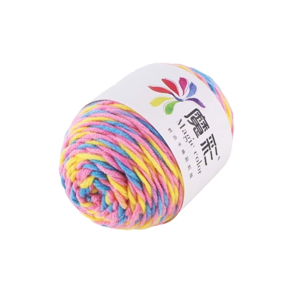 Rainbow Yarn Assorted Colors Soft Colorful Yarn For Crochet Knitting Diy Handicrafts Sweaters Scarves Hats Blankets Bulk Yarn Beginners Crafting Projects Home Decor Gift Making Multicolor Yarn(4.72")