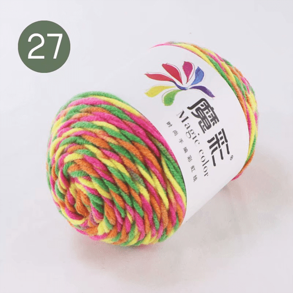 Rainbow Yarn, Assorted Colors Yarn Soft Colorful Yarn, Yarn for Crocheting & Knitting for Crocheting DIY, Handicraft Knitting Yarn, DIY Project(5 Shares)