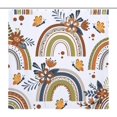 thumbnail image 1 of Rainbow and Flower Shower Curtain for Bathroom Fabric Waterproof Shower Curtain with 12 Plastic Hooks for Home Hotel Bath Decor 72 X 72 Inches, 1 of 1