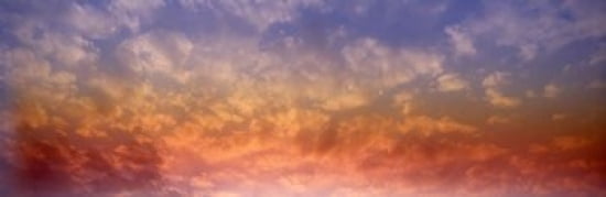 Rainbow clouds Canvas Art - Panoramic Images (37 x 12)