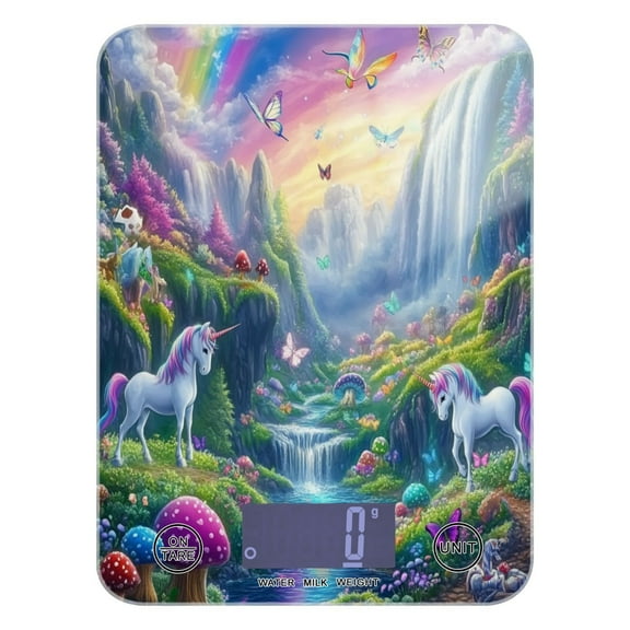 Rainbow-colored Valley Food Scale Digital Kitchen Scale Waterproof Grams Ounces lbs for For Baking and Cooking