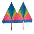 thumbnail image 1 of Rainbow delta kite (2 sets) 46 inch x 28 inch with long tails with flying line and handle, 1 of 2