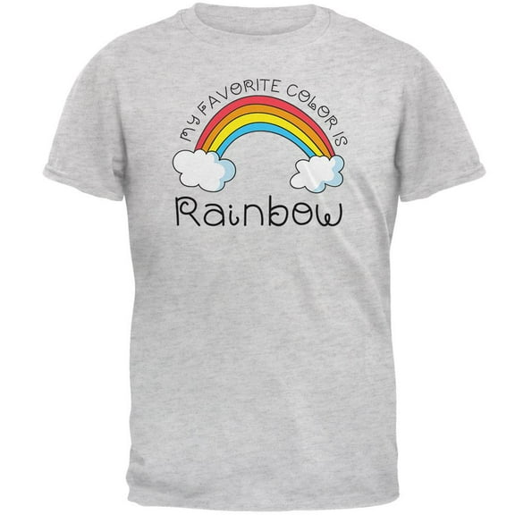 Rainbow is my Favorite Color Mens T Shirt Light Heather Grey 4X-LG