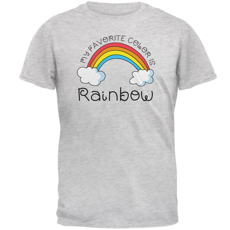 Rainbow is my Favorite Color Mens T Shirt Light Heather Grey  display picture 1