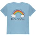 thumbnail image 1 of Rainbow is my Favorite Color Youth T Shirt Light Blue YMD, 1 of 1