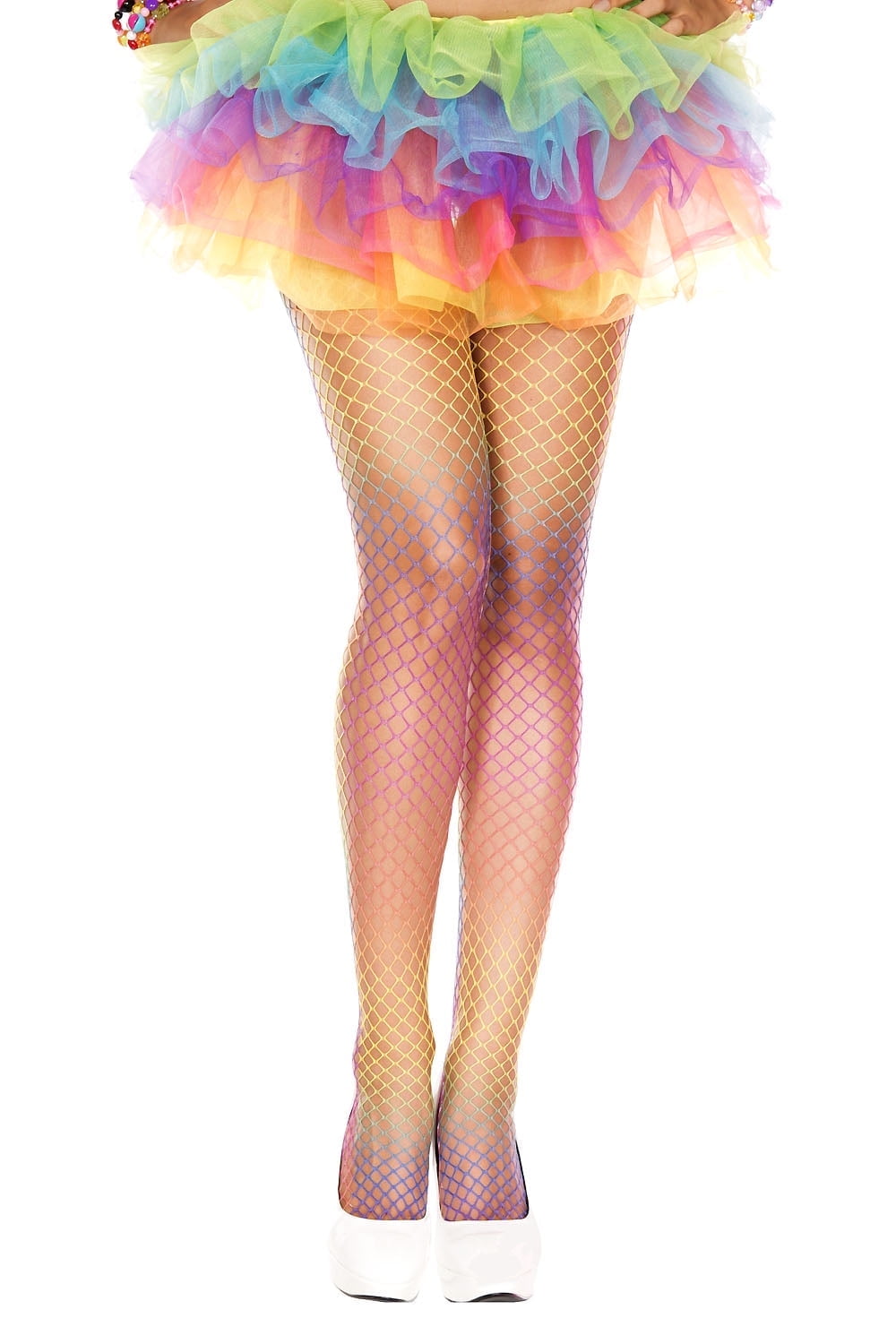 Adult Women's Mini Diamond Net Pantyhose Purple main image 1