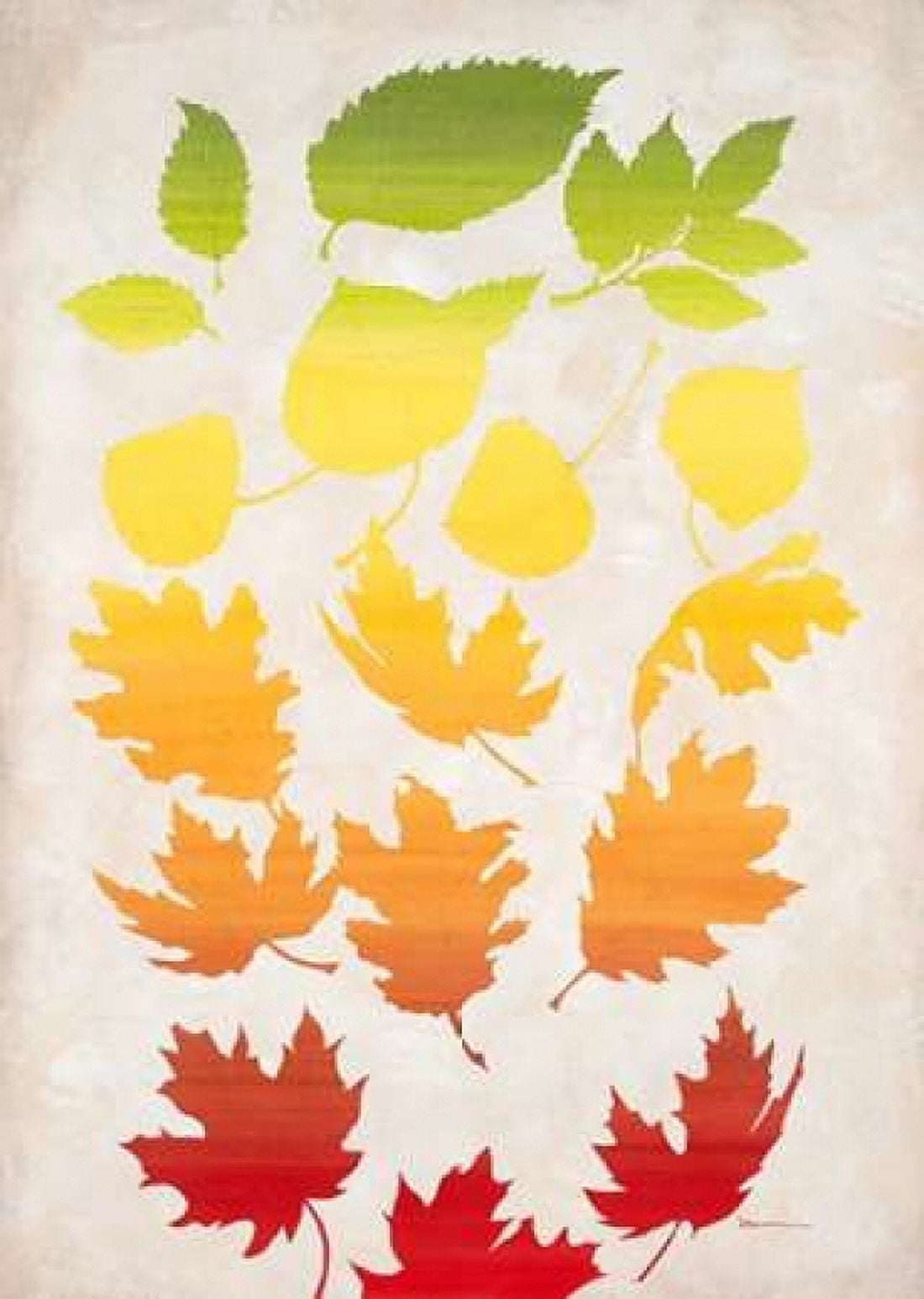 Rainbow of Leaves Canvas Art - Dennis Dascher (20 x 28)