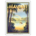 thumbnail image 1 of Rainbow of the Pacific - Hawaii - Vintage Hawaiian Travel Poster by Kerne Erickson - Master Art Print (Unframed) 9in x 12in, 1 of 4