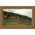 thumbnail image 1 of Rainbow over a Fallen Stag 24x18 Gold Ornate Wood Framed Canvas Art by Bierstadt, Albert, 1 of 2