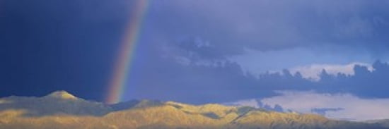 Rainbow over mountain Anza Borrego Desert State Park Borrego Springs San Diego County California USA Canvas Art - Panoramic Images (36 x 12)