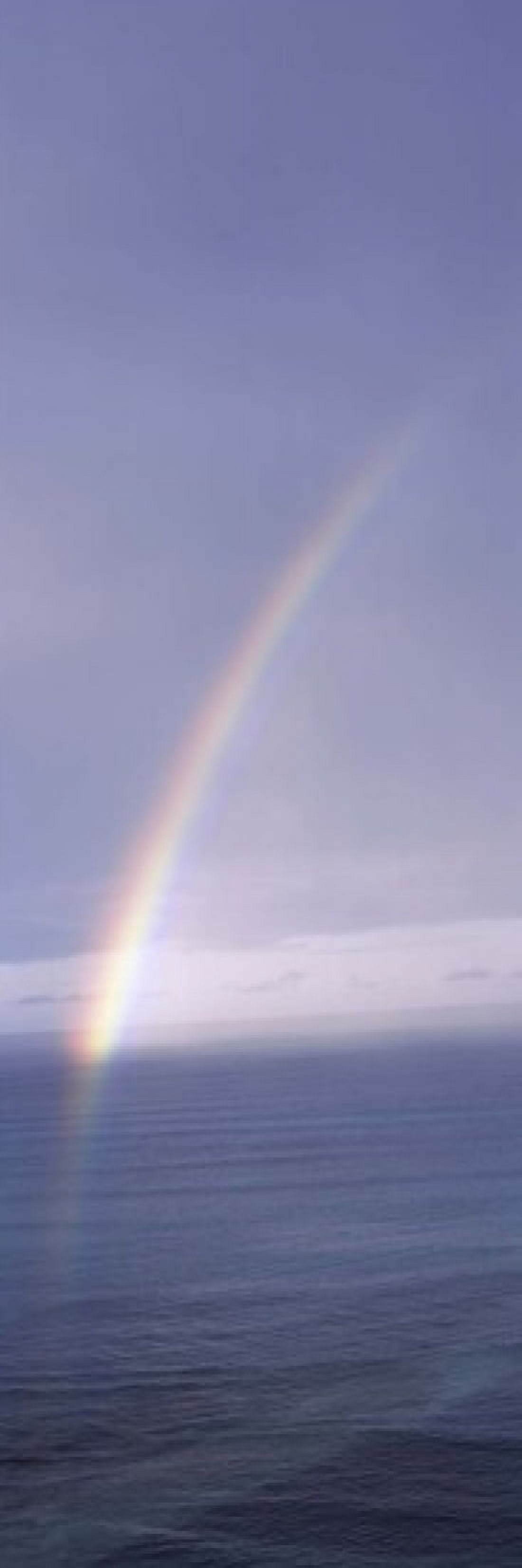 Rainbow over ocean Honolulu Oahu Hawaii USA Canvas Art - Panoramic Images (18 x 6)