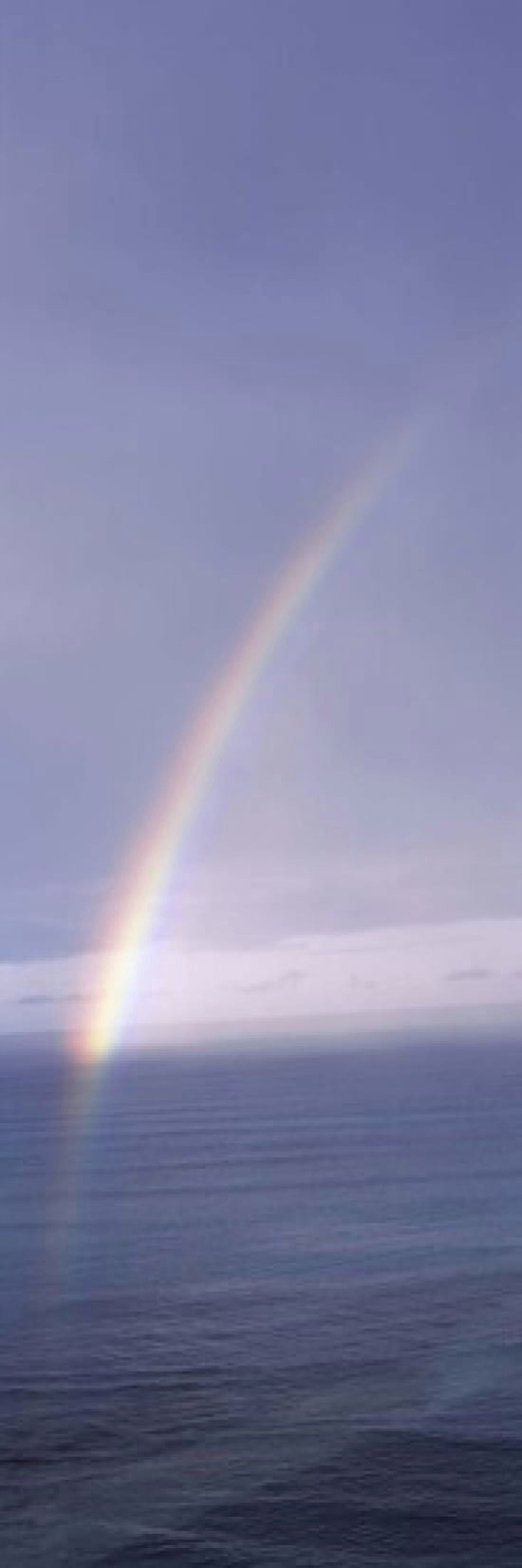 Rainbow over ocean Honolulu Oahu Hawaii USA Canvas Art - Panoramic Images (36 x 12)