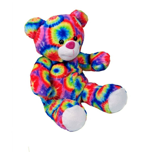 Rainbows The Bear 8 Inch Halloween Plush Toy with Removable Spooky Sound ModuleCreepy Eerie Noises & "Happy Halloween" Voice Perfect for Halloween Decor, Trick-or-Treat Gifts & Props